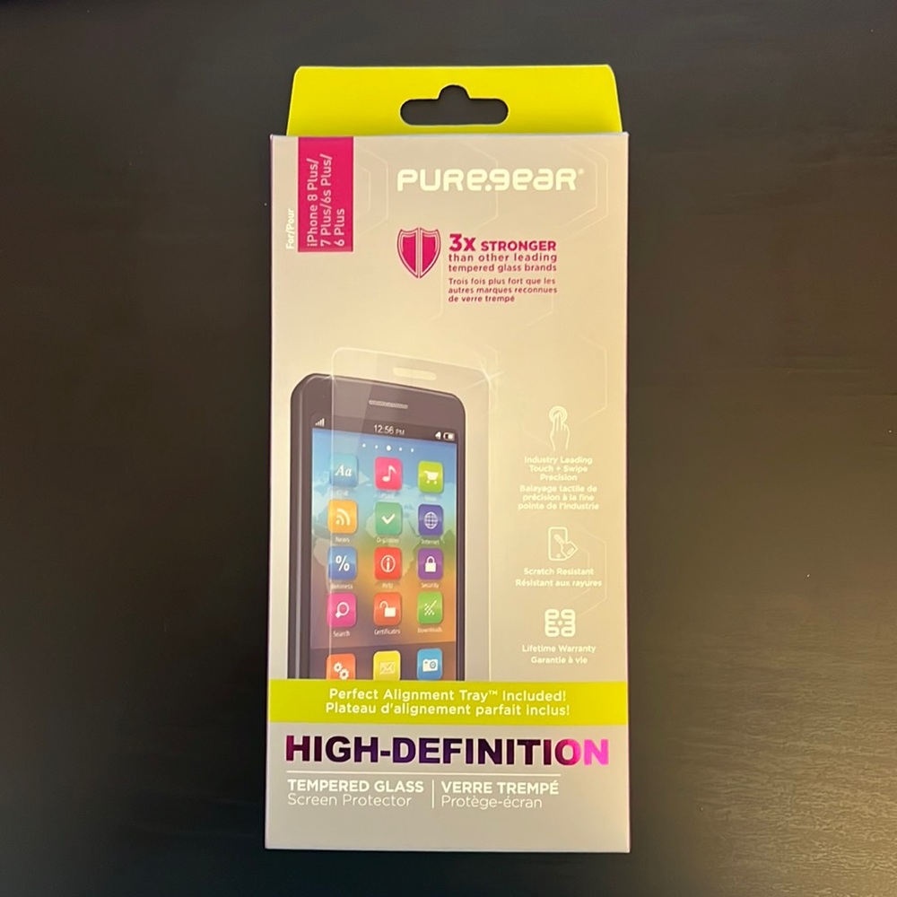 PureGear High Definition Screen Protector for iPhone 8 Plus / 7 Plus / 6 Plus